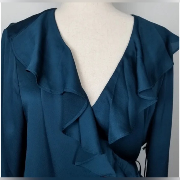 *sold* June & Hudson Ruffle Wrap Top - Picture 5 of 12